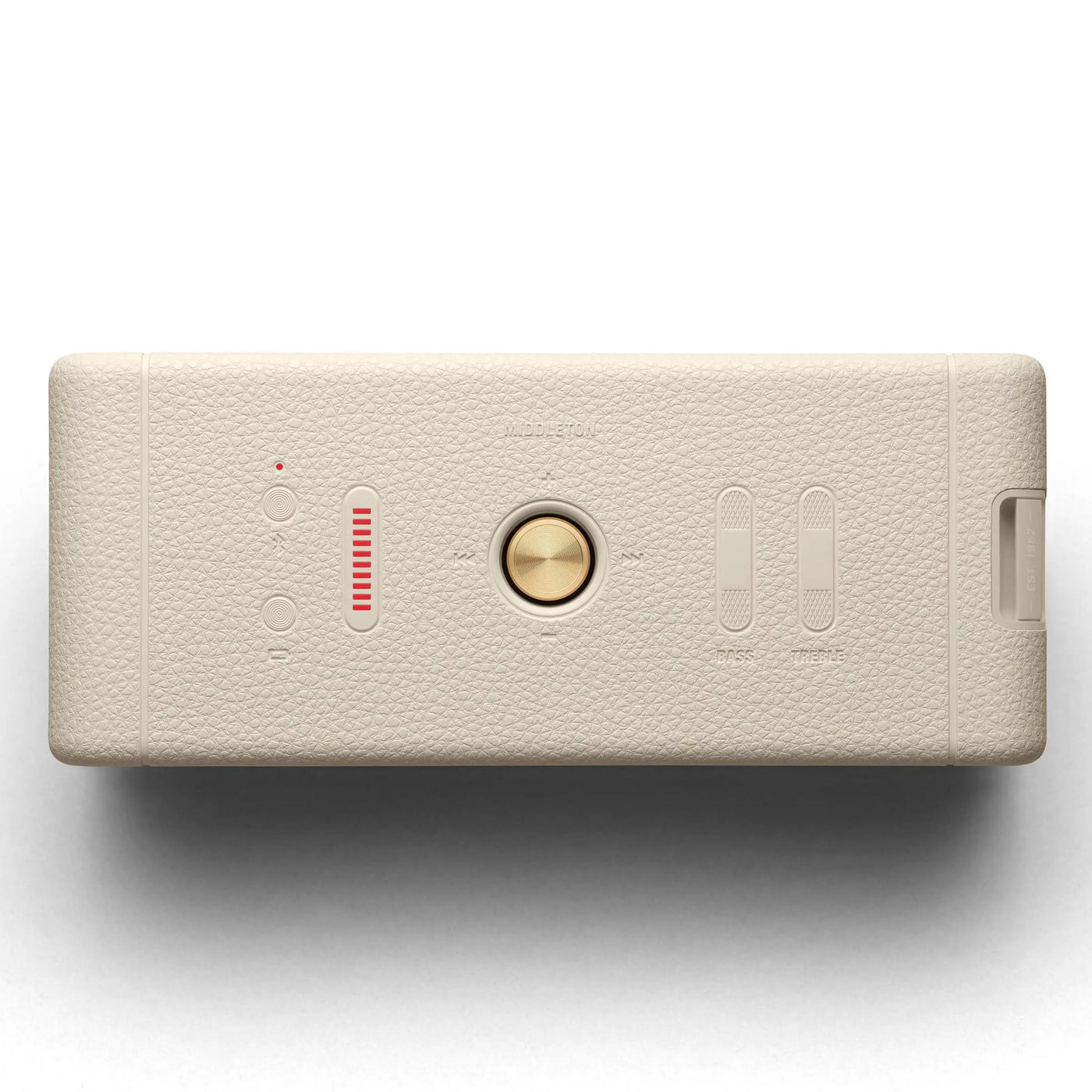 Marshall Middleton Portable Bluetooth Speaker with 20+ Hours of Portable Playtime, 360° Sound, Dust & Waterproof (IP67) - Cream - Nalanda Enterprises