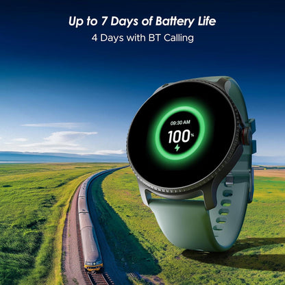 boAt Lunar Discovery w/ 1.39" (3.5 cm) HD Display, Turn-by-Turn Navigation, DIY Watch Face Studio, Bluetooth Calling, Emergency SOS, QR Tray, Smart Watch for Men & Women(Active Black) - Nalanda Enterprises