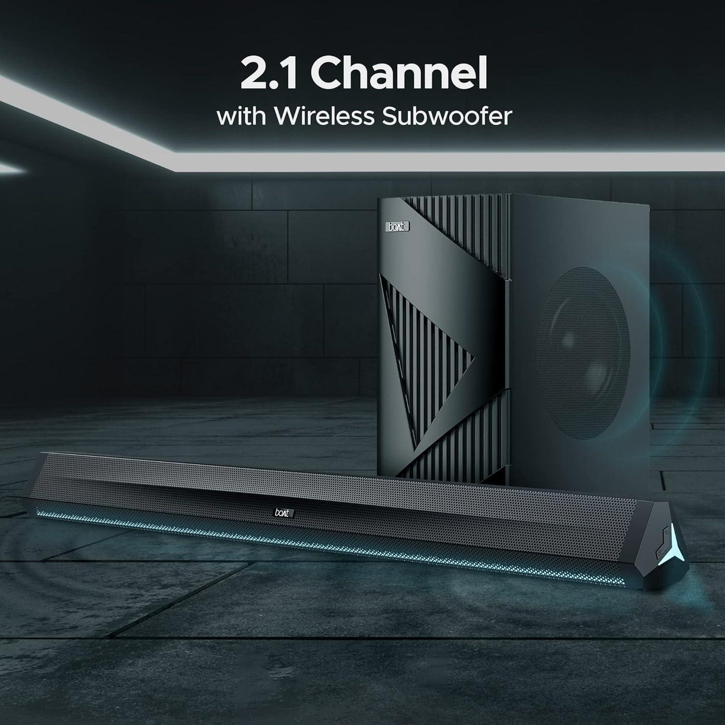 boAt Aavante Bar 4000DA with Dolby Atmos 3D 200 W Bluetooth Soundbar (Premium Black, 2.1 Channel) - Nalanda Enterprises