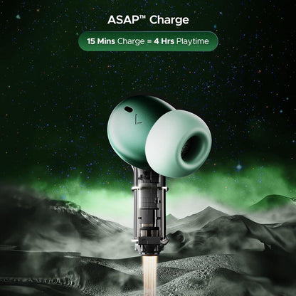 boAt Nirvana Space Truly Wireless in-Ear Earbuds w/ 360º Spatial Audio, ANC (~32dB),100HRS Playback,4 Mics w/AI-ENx™,in-Ear Detection,DLC Drivers, Multipoint Connectivity Ear Buds TWS (Cosmic Black) - Nalanda Enterprises