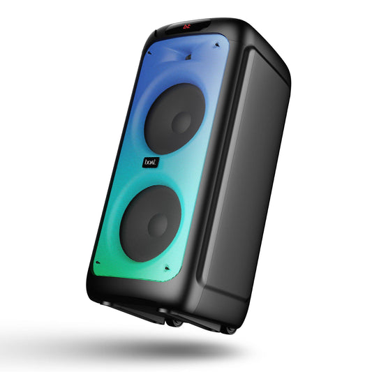 boAt Partypal 390/400 Speaker with 160 W Signature Sound, Up to 6 hrs Playtime, EQ Modes, 2 Mics for Karaoke, TWS Mode, Bluetooth v5.3, AUX Port, & USB Type-C Port(Space Black) - Nalanda Enterprises