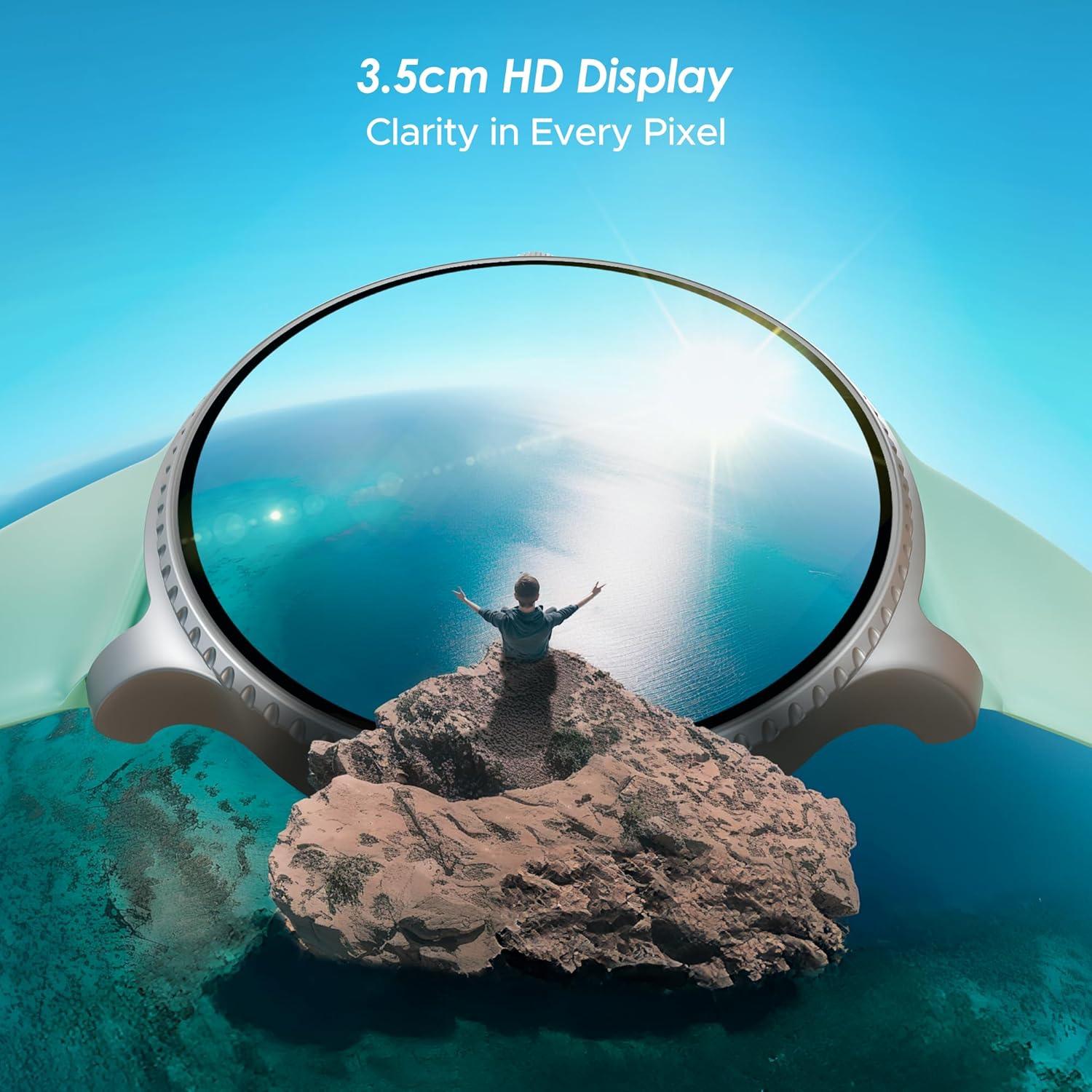 boAt Lunar Discovery w/ 1.39" (3.5 cm) HD Display, Turn-by-Turn Navigation, DIY Watch Face Studio, Bluetooth Calling, Emergency SOS, QR Tray, Smart Watch for Men & Women(Active Black) - Nalanda Enterprises