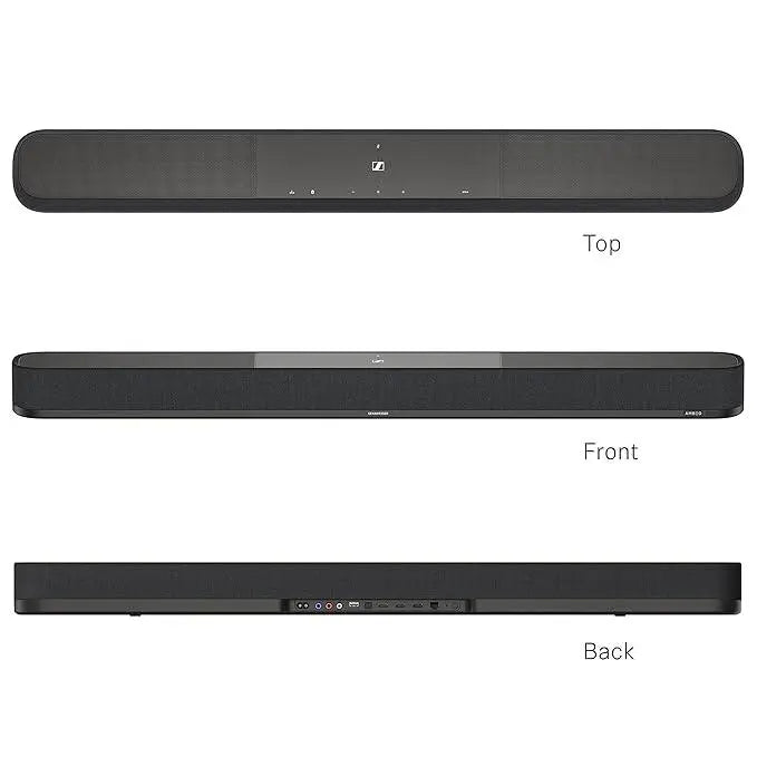Sennheiser AMBEO Soundbar Plus - 400 Watts with Immersive 3D Surround Sound, Virtual 7.1.4 Speaker Setup, Built-in 4 Dual Subwoofers, Alexa Built-in and Dolby Atmos, 2 Years Warranty - Nalanda Enterprises