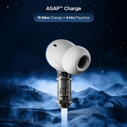 boAt Nirvana Space Truly Wireless in-Ear Earbuds w/ 360º Spatial Audio, ANC (~32dB),100HRS Playback,4 Mics w/AI-ENx™,in-Ear Detection,DLC Drivers, Multipoint Connectivity Ear Buds TWS (Cosmic Black) - Nalanda Enterprises
