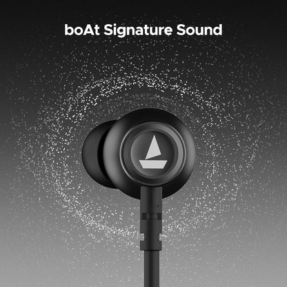 boAt Rockerz 111 Bluetooth Wireless Neckband with Up to 40 Hrs Playtime, Dual Device Pairing, Enx Tech, Beast Mode, ASAP Charging, Btv5.3, Ipx5,Type-C Interface & Magnetic in Ear Buds(Active Black) - Nalanda Enterprises