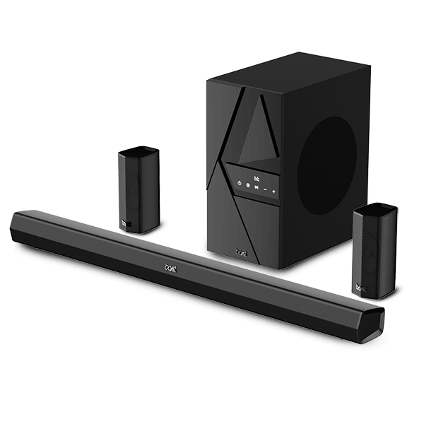 boAt Aavante Bar 3500 | Bluetooth Soundbar with 500W RMS Immersive Sound, 5.1 Channel with Subwoofer, Wired Rear Speakers - Nalanda Enterprises