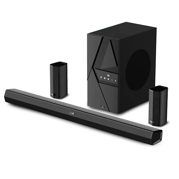 boAt Aavante Bar 3500 | Bluetooth Soundbar with 500W RMS Immersive Sound, 5.1 Channel with Subwoofer, Wired Rear Speakers - Nalanda Enterprises