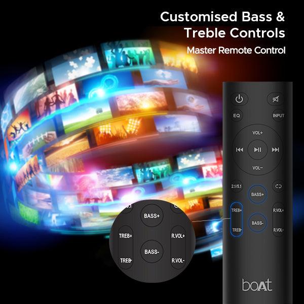 boAt Aavante Bar 3500 | Bluetooth Soundbar with 500W RMS Immersive Sound, 5.1 Channel with Subwoofer, Wired Rear Speakers - Nalanda Enterprises