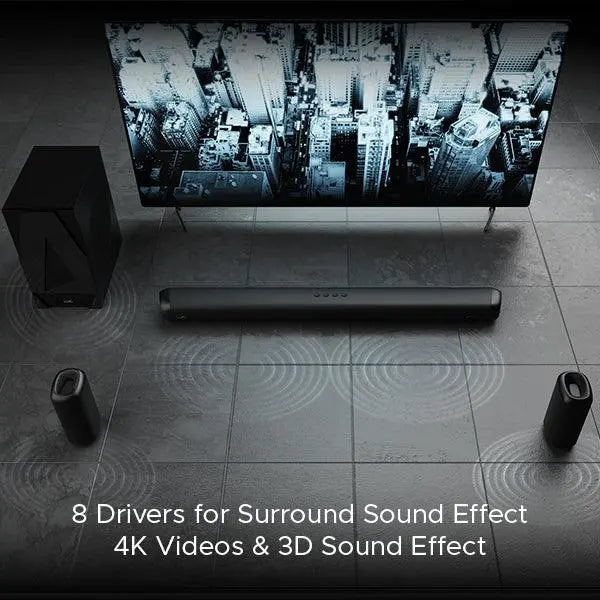 boAt Aavante Bar 5500DA | Dolby Atmos Soundbar with 500W Immersive Sound, 5.1.2 Channel with Wired Woofer, Multi-connectivity - Nalanda Enterprises