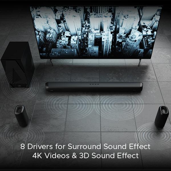 boAt Aavante Bar 5500DA | Dolby Atmos Soundbar with 500W Immersive Sound, 5.1.2 Channel with Wired Woofer, Multi-connectivity - Nalanda Enterprises
