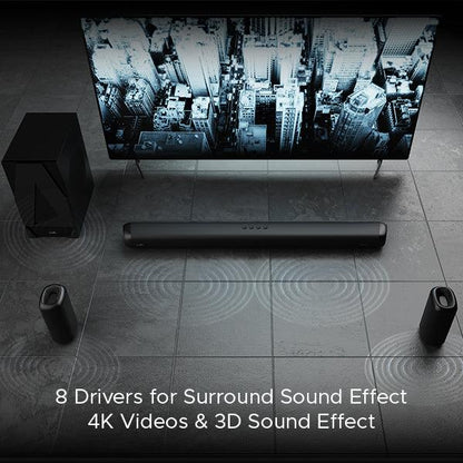 boAt Aavante Bar 5500DA | Dolby Atmos Soundbar with 500W Immersive Sound, 5.1.2 Channel with Wired Woofer, Multi-connectivity - Nalanda Enterprises