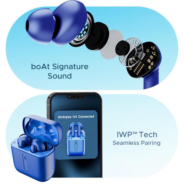 boAt Airdopes 141 | Wireless Earbuds with 42 Hours Playback, ENx™ Technology, BEAST™️ Mode - Nalanda Enterprises