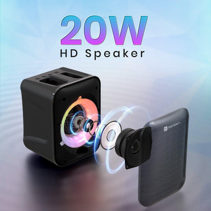 Portronics Apollo One 20W Bluetooth Portable Speaker With Wireless Karaoke Mic,5Hr Playtime 20 W Bluetooth Speaker (Black, 5.2 Channel) - Nalanda Enterprises