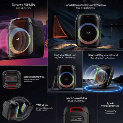 boAt PartyPal 220 Bluetooth Party Speaker - Nalanda Enterprises