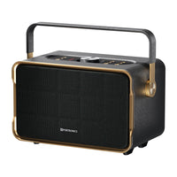 Portronics Harmony 80W Premium Portable HD Sound Speaker, Upto 6 Hours Playtime, 2.1 Channel, Bass Boost Technology, Bass/Treble Adjustment, Bluetooth Connectivity, Aux in, USB in, Bass Radiator - Nalanda Enterprises