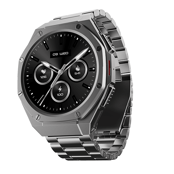 boAt Enigma X600 | Smartwatch with 1.43" (3.63 cm) Amoled Round Display, BT Calling, 100+ Watch Faces, 100+ Sports Modes - Nalanda Enterprises