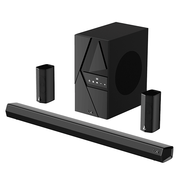 boAt Aavante Bar 3600 | 500W Bluetooth Soundbar, 5.1 Surround Sound System with Subwoofer and Wired Rear Speakers - Nalanda Enterprises