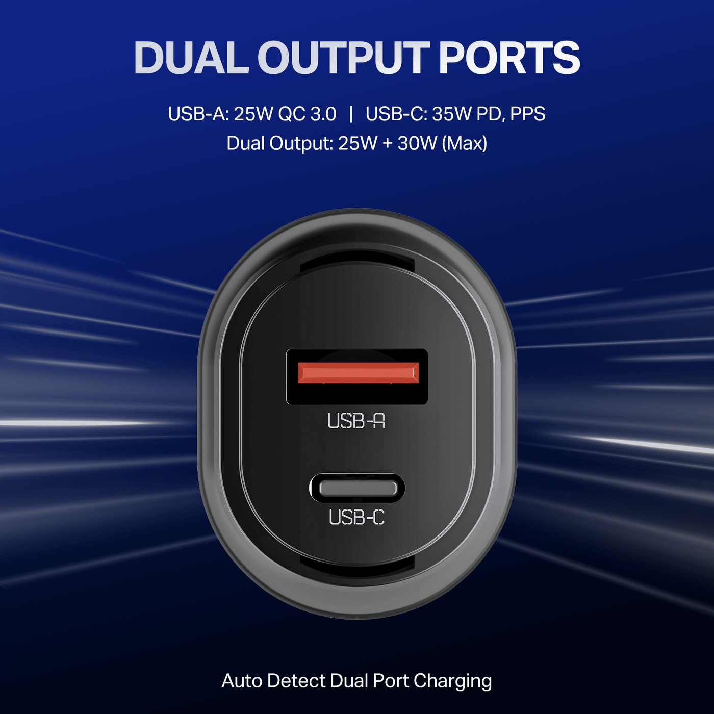 boAt Car Charger 55W | Dual Port Fast Car Charger with 55W Output, Smart IC Protection & Auto Detect Charging boAtlifestylein