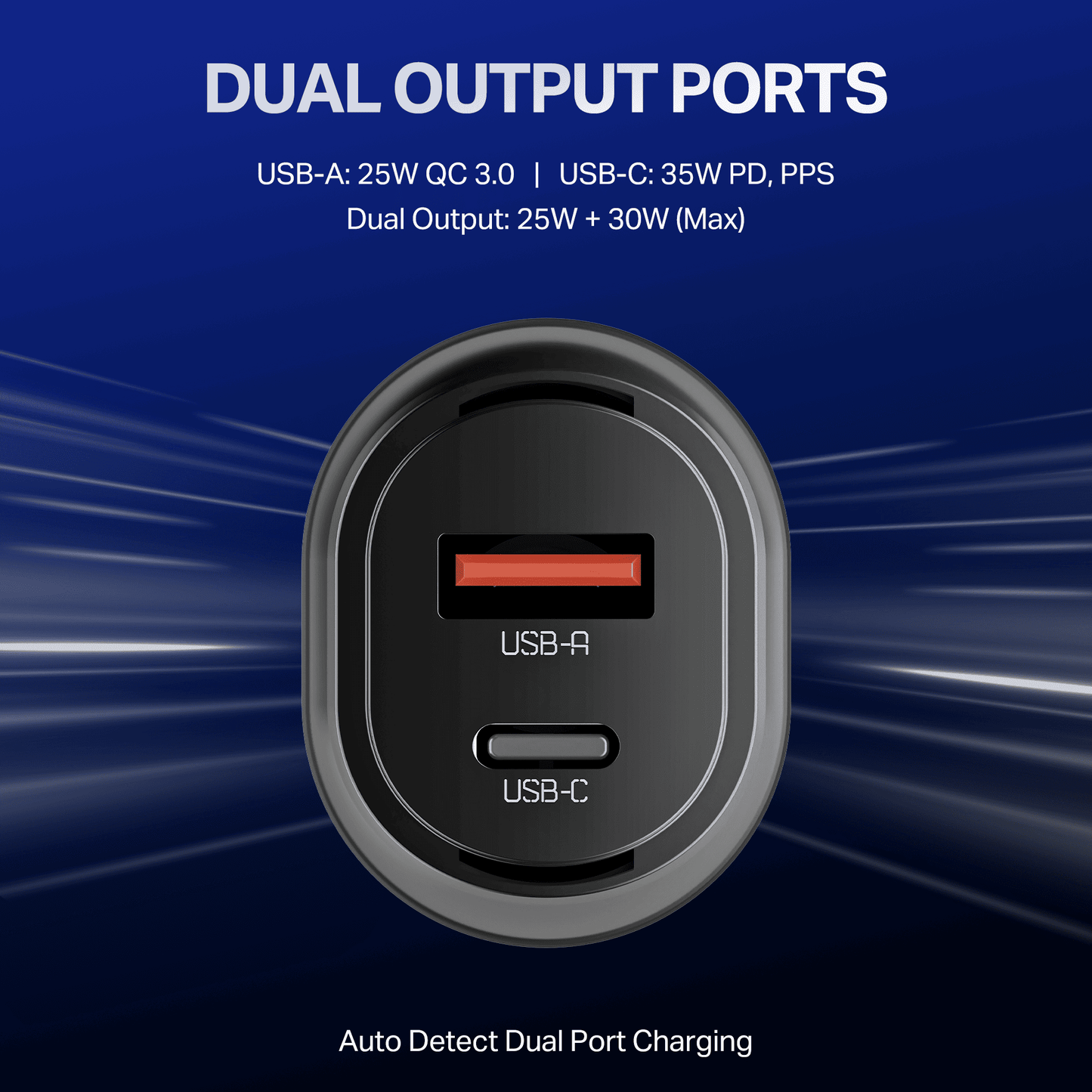 boAt Car Charger 55W | Dual Port Fast Car Charger with 55W Output, Smart IC Protection & Auto Detect Charging boAtlifestylein