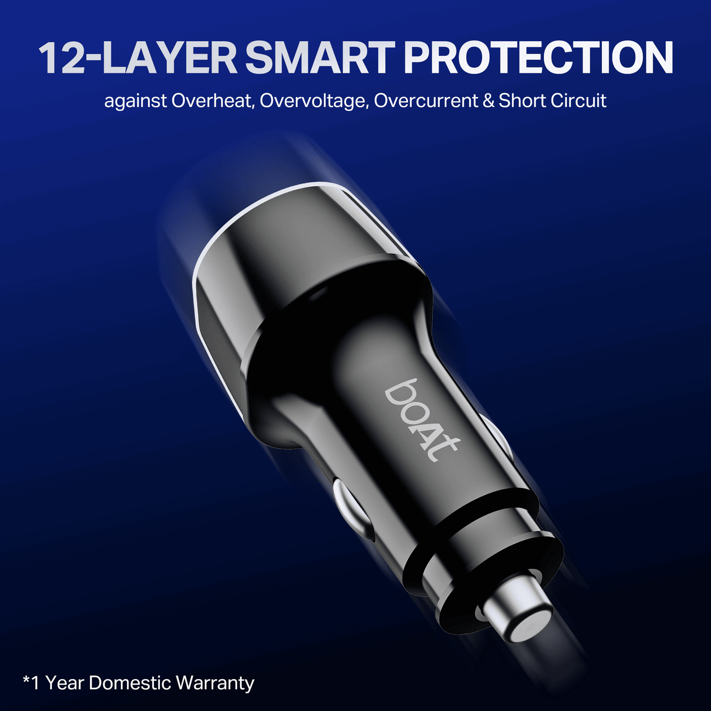 boAt Car Charger 55W | Dual Port Fast Car Charger with 55W Output, Smart IC Protection & Auto Detect Charging boAtlifestylein