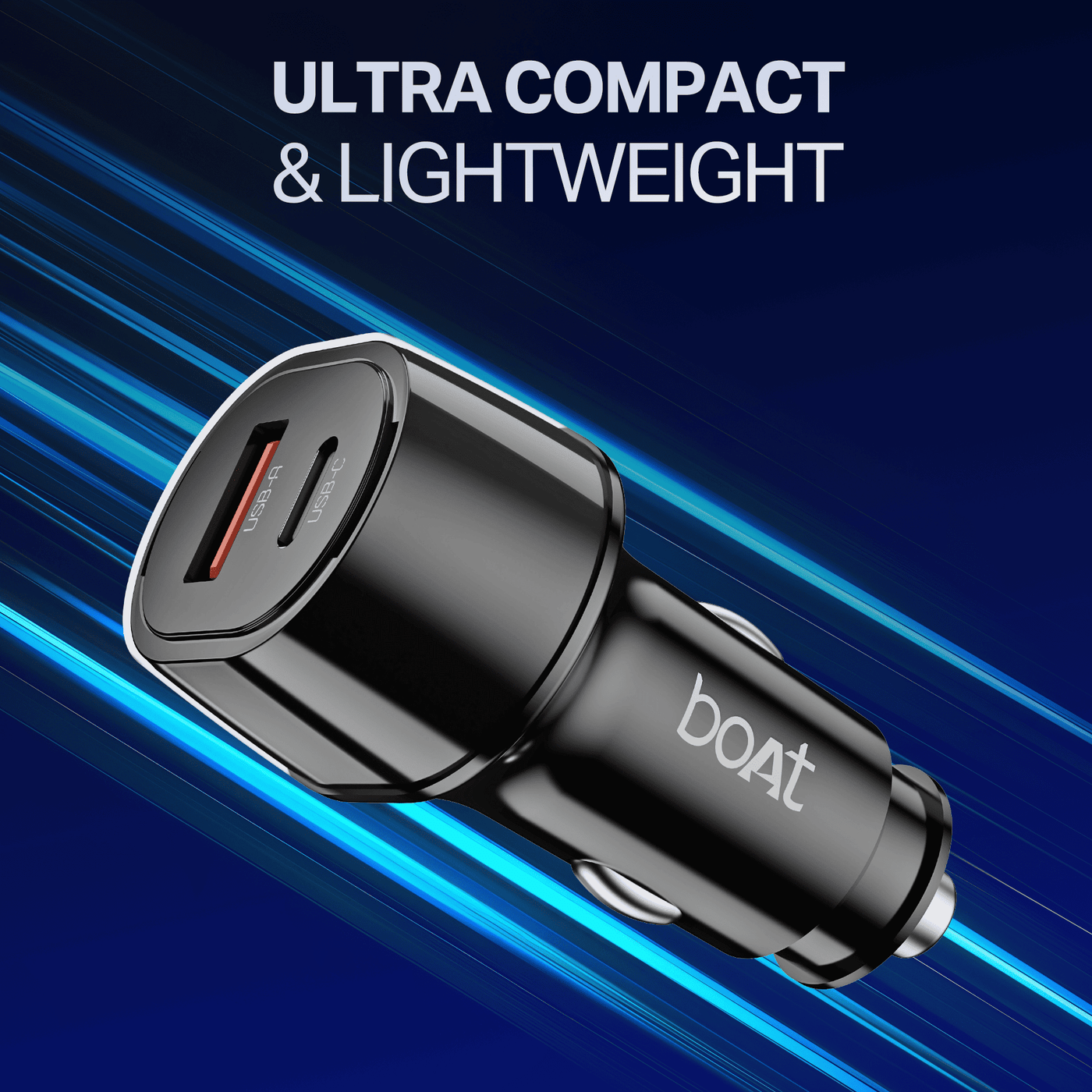 boAt Car Charger 55W | Dual Port Fast Car Charger with 55W Output, Smart IC Protection & Auto Detect Charging boAtlifestylein