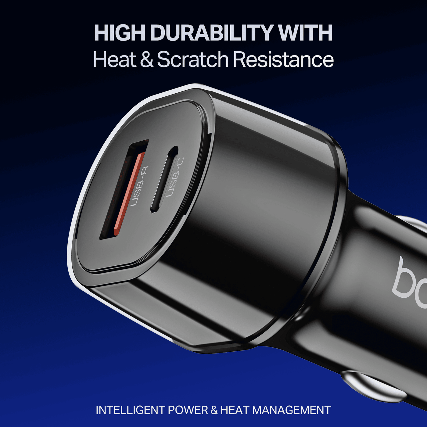 boAt Car Charger 55W | Dual Port Fast Car Charger with 55W Output, Smart IC Protection & Auto Detect Charging boAtlifestylein