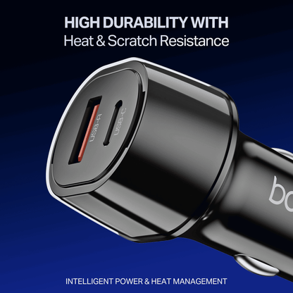 boAt Car Charger 55W | Dual Port Fast Car Charger with 55W Output, Smart IC Protection & Auto Detect Charging boAtlifestylein