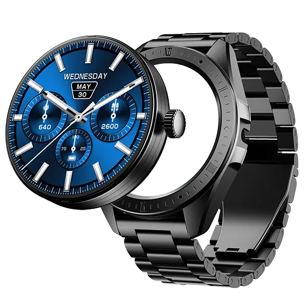boAt Enigma Switch | Premium Luxury Smartwatch with 1.39" (3.53cm) HD Display, Switchable Case, 100+ Sports Mode, BT Calling, HR & SpO2 Monitoring - Nalanda Enterprises