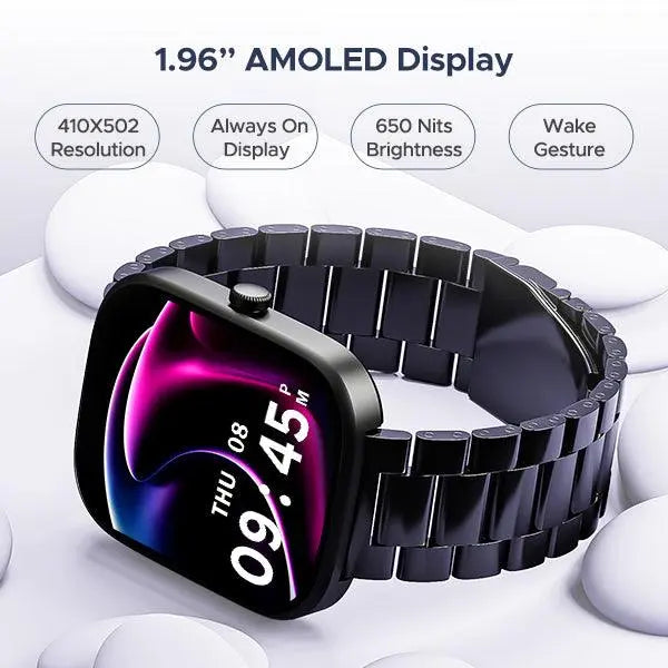 boAt Wave Convex | Smartwatch with 1.96" AMOLED Display, BT Calling, DIY Watch Face Studio, 700+ Active Modes - Nalanda Enterprises