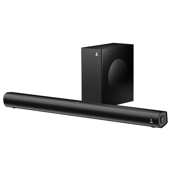 Boat soundbar and subwoofer set, black, available at Nalanda Enterprises for corporate gifting.