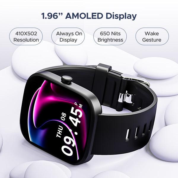 boAt Wave Convex | Smartwatch with 1.96" AMOLED Display, BT Calling, DIY Watch Face Studio, 700+ Active Modes - Nalanda Enterprises
