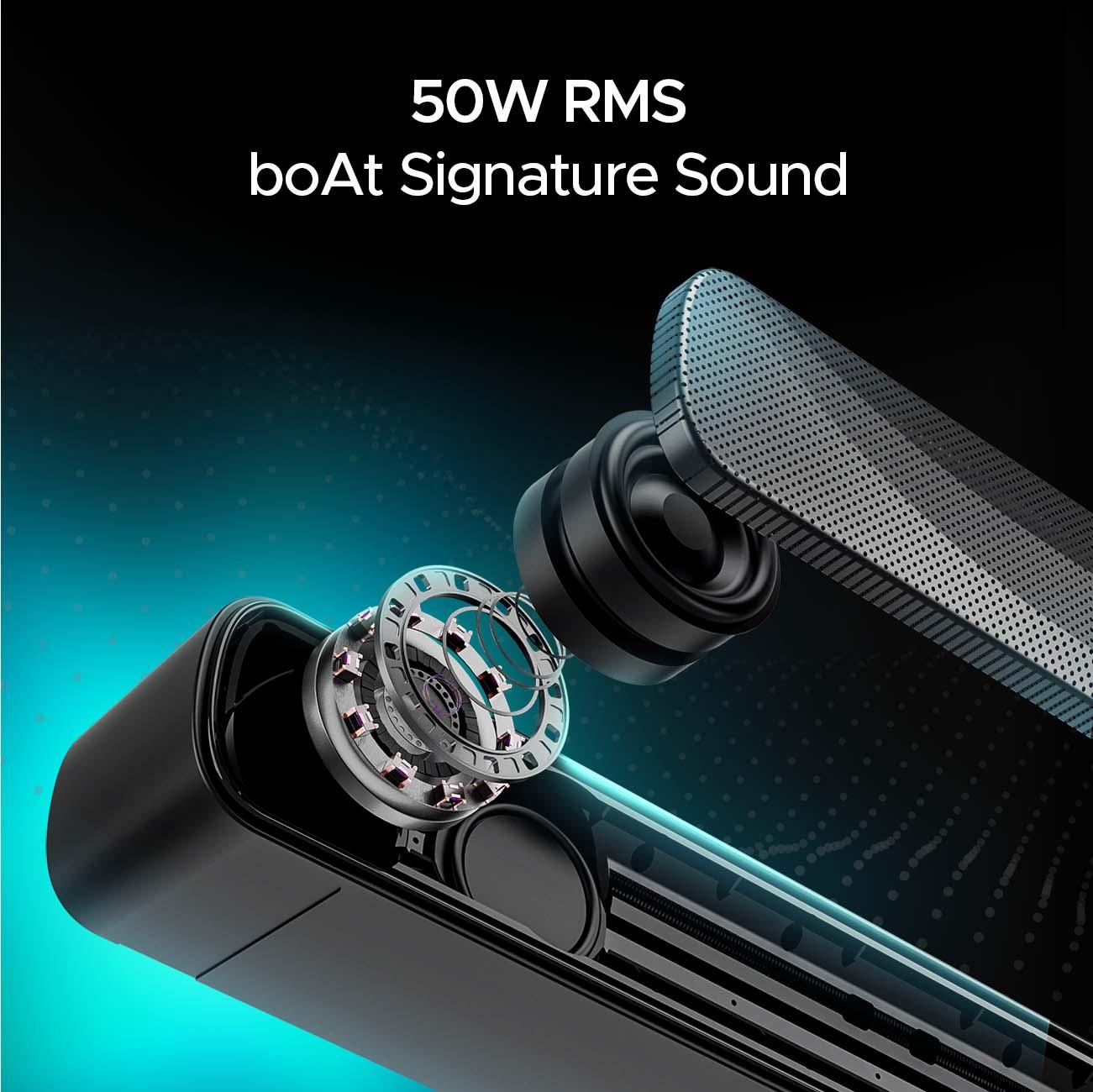 boAt Aavante Bar A1040 | 50W Bluetooth Soundbar, 2.1 Channel with Wired Subwoofer, Master Remote Control, Multi Connectivity - Nalanda Enterprises