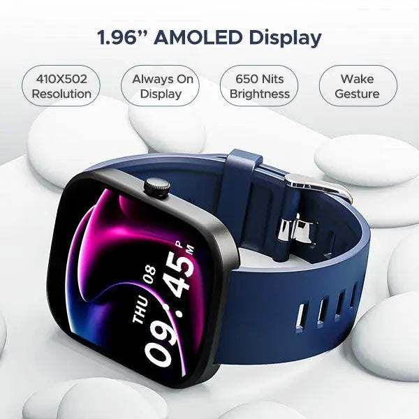 boAt Wave Convex | Smartwatch with 1.96" AMOLED Display, BT Calling, DIY Watch Face Studio, 700+ Active Modes - Nalanda Enterprises