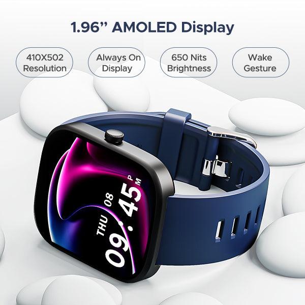 boAt Wave Convex | Smartwatch with 1.96" AMOLED Display, BT Calling, DIY Watch Face Studio, 700+ Active Modes - Nalanda Enterprises