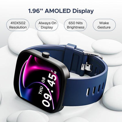 boAt Wave Convex | Smartwatch with 1.96" AMOLED Display, BT Calling, DIY Watch Face Studio, 700+ Active Modes - Nalanda Enterprises