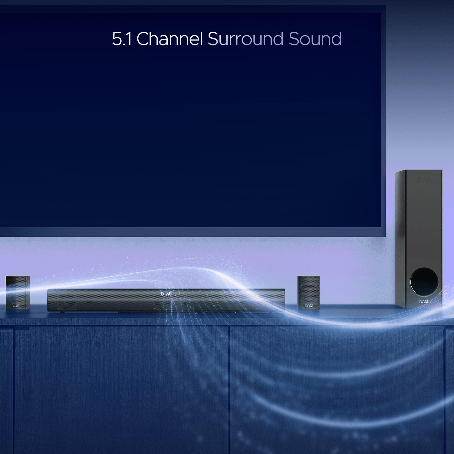 boAt Aavante Bar 2400 Pro | Bluetooth Soundbar with 5.1 Channel Surround Sound, Bluetooth v5.3, EQ Modes, Master Remote Control - Nalanda Enterprises