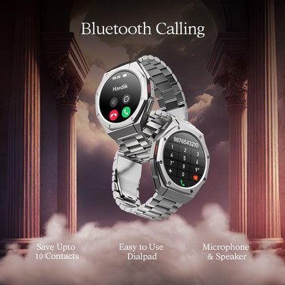 boAt Enigma X600 | Smartwatch with 1.43" (3.63 cm) Amoled Round Display, BT Calling, 100+ Watch Faces, 100+ Sports Modes - Nalanda Enterprises