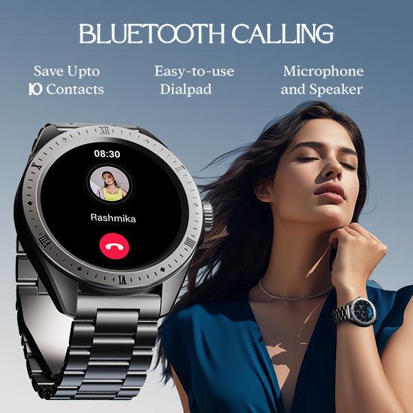 boAt Enigma Switch | Premium Luxury Smartwatch with 1.39" (3.53cm) HD Display, Switchable Case, 100+ Sports Mode, BT Calling, HR & SpO2 Monitoring - Nalanda Enterprises