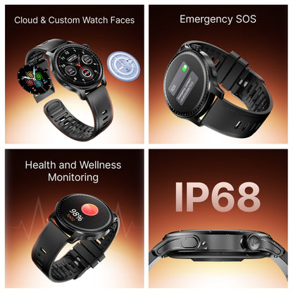 boAt Ultima Prime | Smartwatch with 1.43" AMOLED Display, Cloud Watch Faces, Emergency SOS, BT Calling, Functional Crown - Nalanda Enterprises