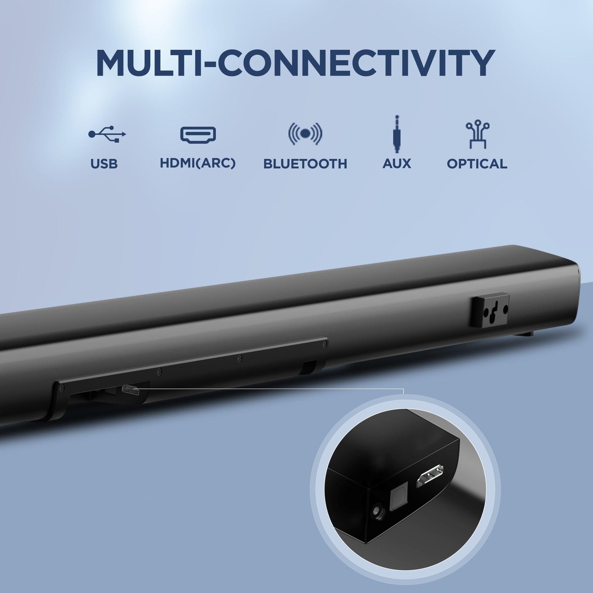 boAt Aavante Bar Quake | 200W RMS boAt Signature Sound, 2.1 Channel Soundbar with Wired Subwoofer, Entertainment EQ Modes, Bluetooth v5.3, USB, AUX, HDMI (ARC) - Nalanda Enterprises