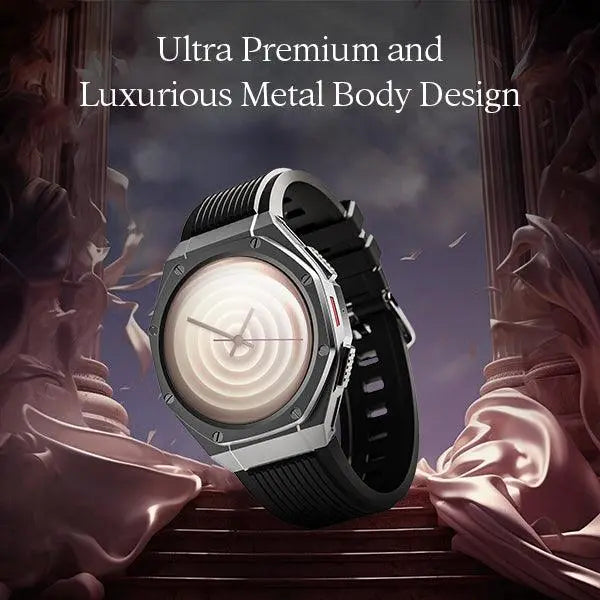 boAt Enigma X600 | Smartwatch with 1.43" (3.63 cm) Amoled Round Display, BT Calling, 100+ Watch Faces, 100+ Sports Modes - Nalanda Enterprises