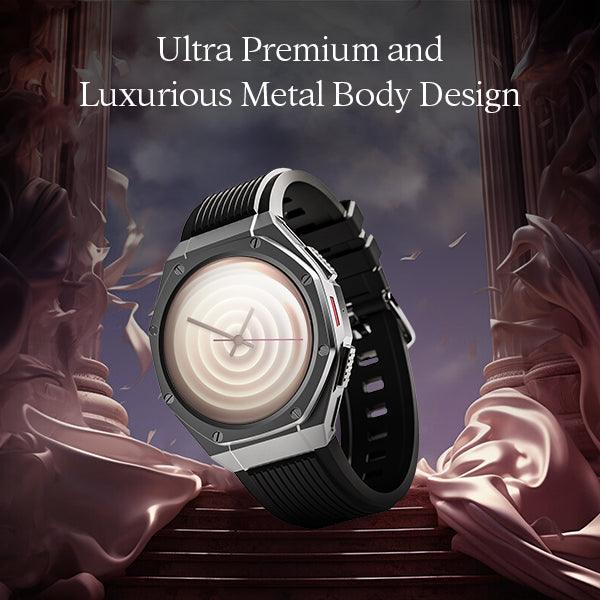 boAt Enigma X600 | Smartwatch with 1.43" (3.63 cm) Amoled Round Display, BT Calling, 100+ Watch Faces, 100+ Sports Modes - Nalanda Enterprises