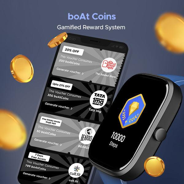 boAt Wave Convex | Smartwatch with 1.96" AMOLED Display, BT Calling, DIY Watch Face Studio, 700+ Active Modes - Nalanda Enterprises