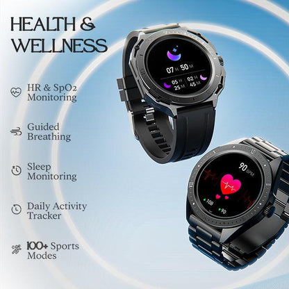 boAt Enigma Switch | Premium Luxury Smartwatch with 1.39" (3.53cm) HD Display, Switchable Case, 100+ Sports Mode, BT Calling, HR & SpO2 Monitoring - Nalanda Enterprises