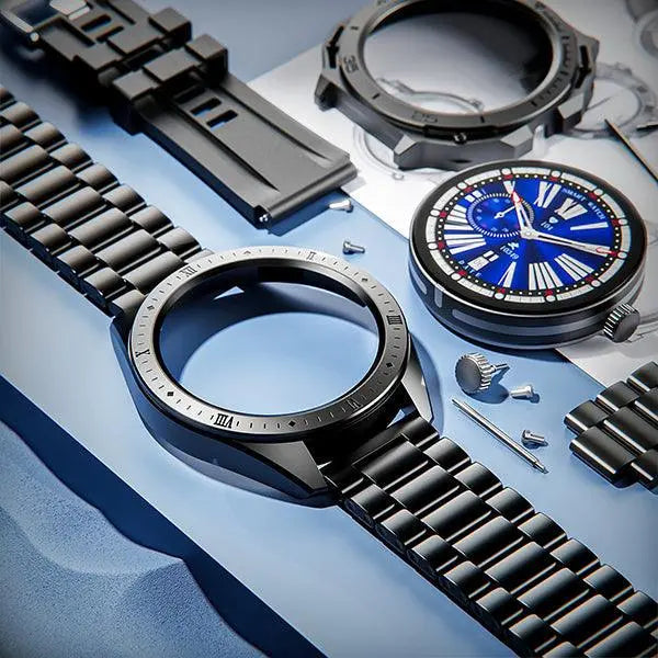 boAt Enigma Switch | Premium Luxury Smartwatch with 1.39" (3.53cm) HD Display, Switchable Case, 100+ Sports Mode, BT Calling, HR & SpO2 Monitoring - Nalanda Enterprises