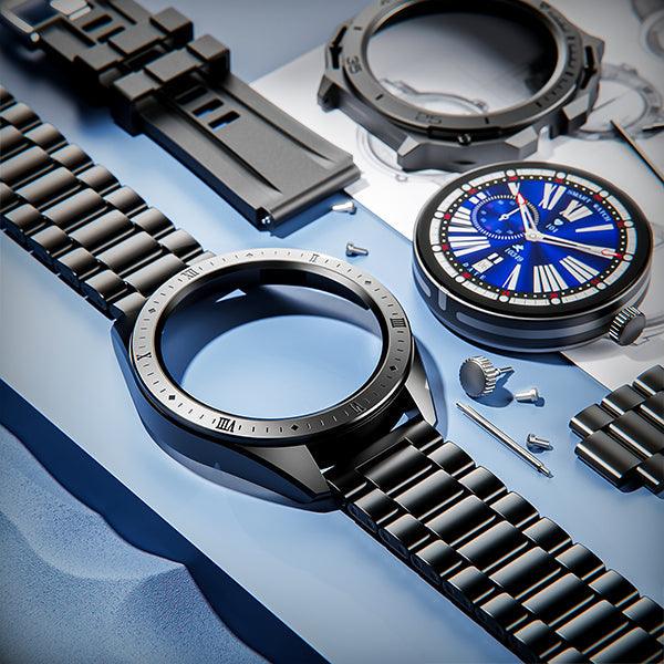 boAt Enigma Switch | Premium Luxury Smartwatch with 1.39" (3.53cm) HD Display, Switchable Case, 100+ Sports Mode, BT Calling, HR & SpO2 Monitoring - Nalanda Enterprises