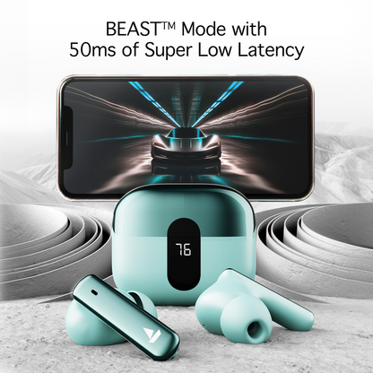 boAt Airdopes 181 Pro | Wireless Earbuds with 100 Hours Playback, Quad Mics with ENx™, BEAST™ Mode, ASAP™ Charge - Nalanda Enterprises