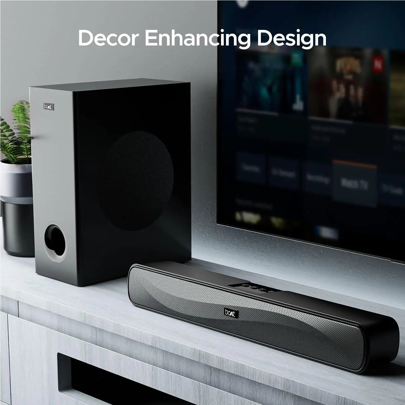 boAt Aavante Bar A1040 | 50W Bluetooth Soundbar, 2.1 Channel with Wired Subwoofer, Master Remote Control, Multi Connectivity - Nalanda Enterprises