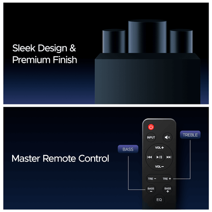 boAt Aavante Bar 2400 Pro | Bluetooth Soundbar with 5.1 Channel Surround Sound, Bluetooth v5.3, EQ Modes, Master Remote Control - Nalanda Enterprises