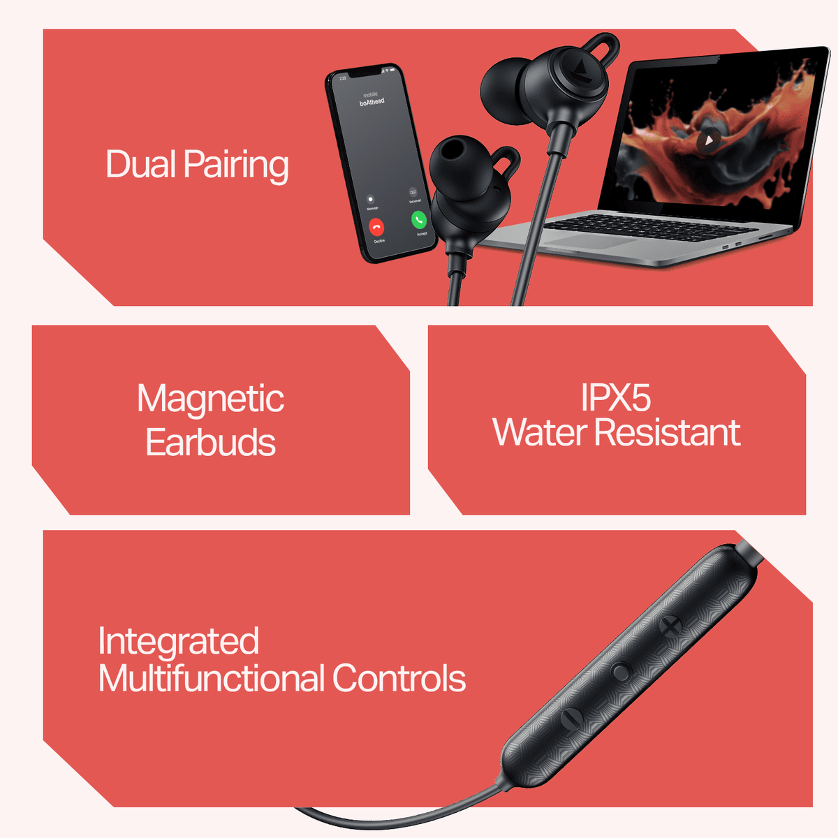 boAt Rockerz Bold | Wireless Neckband with 30H Playback, 10mm drivers &amp; BEAST™ Mode with 60ms Latency